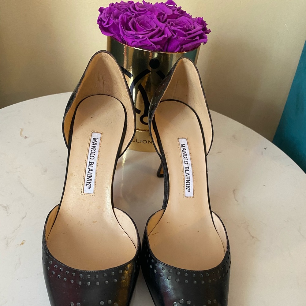Manolo Blahnik 70mm Black pumps
